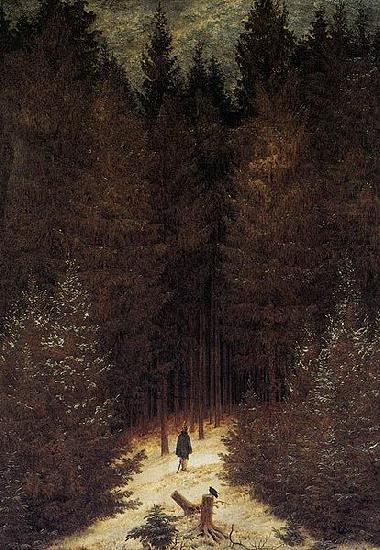 Caspar David Friedrich The Chasseur in the Forest china oil painting image